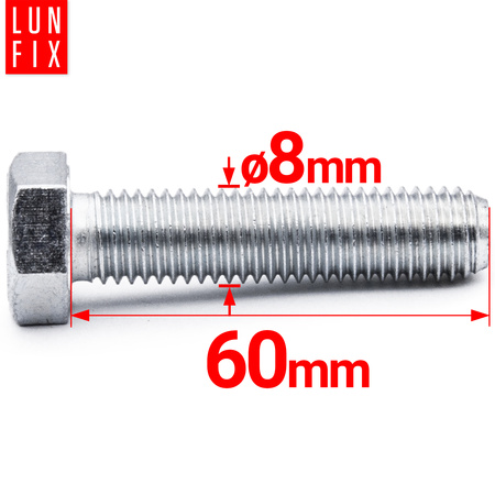 Sechskantschrauben M8x60 DIN 933 1 kg (ca.40 Stk.)