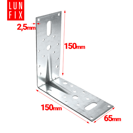 Schwerlast Winkelverbinder 150x150x65x2,5 mm