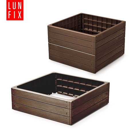 Grządka ogrodowa podwyższona 75x75x25cm rustykalna cegła