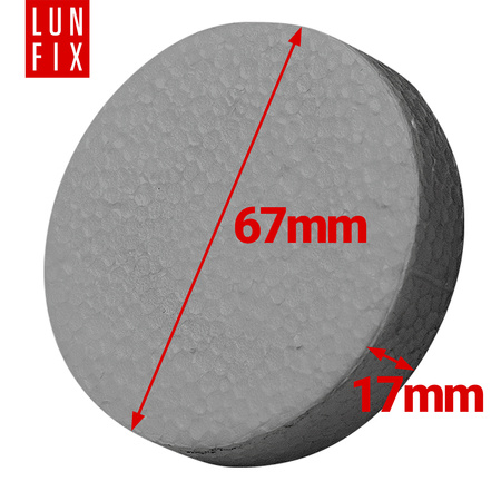 Styropor Abdeckkappen Rondelle Ø 67 mm Graphit 100stk.