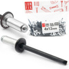 Aluminium Blindnieten DIN7337 4x12 mm 100 Stück RAL 9005 Tiefschwarz