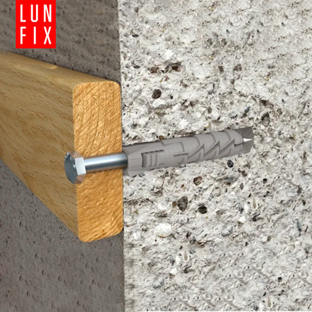 Spreizdübel 10x50 mm mit Sechskant Holzschrauben 6x60 mm 50stk.