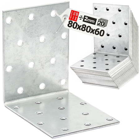 Winkelverbinder 80x80x60x2 20 Stück