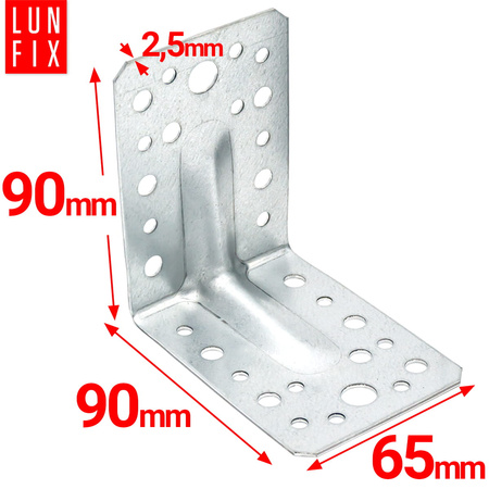 Schwerlast Winkelverbinder 90x90x65x2,5 mm 10 Stück