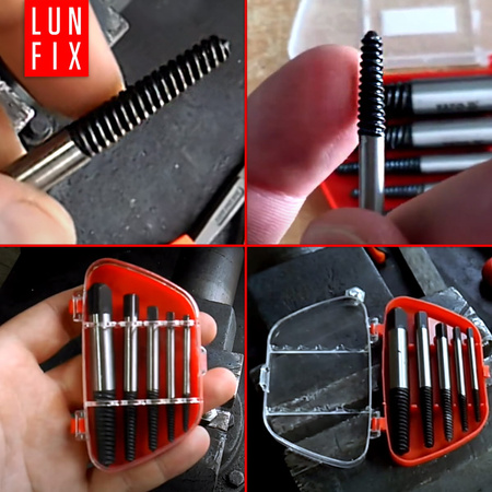 Wykrętaki do zerwanych i urwanych śrub, szpilek 5szt.