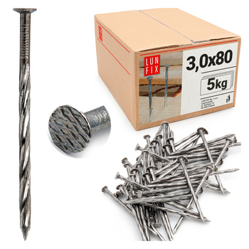 Schraubnägel 3x80 5kg Twistnägel Gewinde-Bodennägel