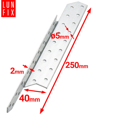 Sparrenpfettenanker 40x250mm Links 10er Set