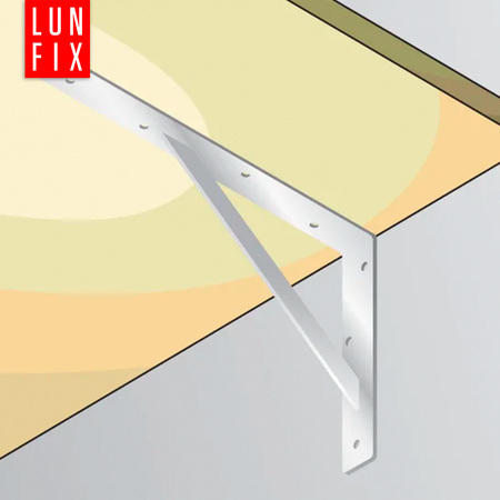 Schwerlast Konsole Wand Regal Winkel 80 kg Last 40x25cm Silber