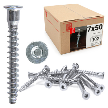 Confirmat Schrauben 7 x 50 mm 100 Stück