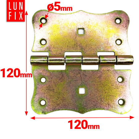 Scharnier Verzinkt Gelb Dekorativ 120x120x2mm