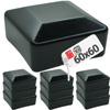 Pfostenkappen Schwarz 60x60 mm Eckig 10 stuck