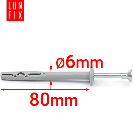 Schlagdübel 6x80 mm 100 Stük