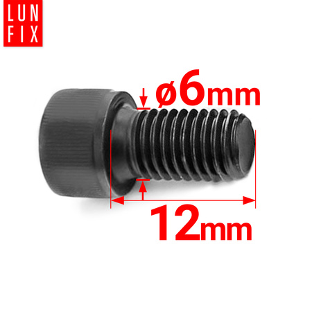 Zylinderkopfschrauben mit Innensechskant M6 12mm Shwarz Verzinkt DIN 912 Festigkeitsklasse 8.8 10 stk.