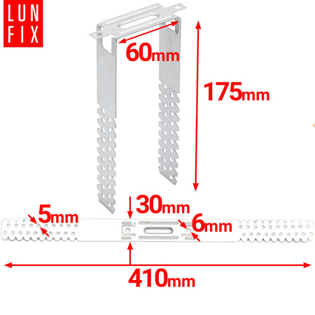 100 x 60/175 mm Direktabhänger für Trockenbau Für CD-Profile 60/27