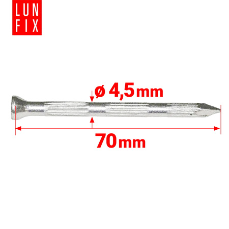 Gehärtet Betonnägel 4,5x70 mm 1kg