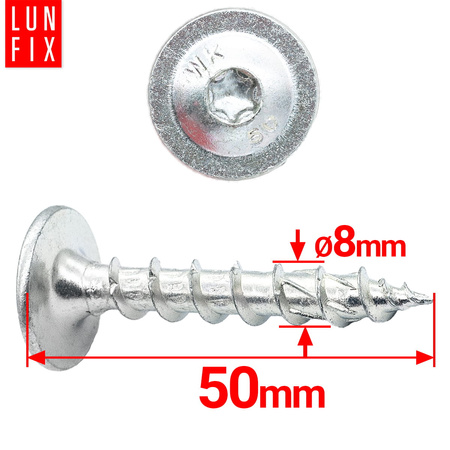 Pfostenschrauben 8 x 50mm 10 Stück T40