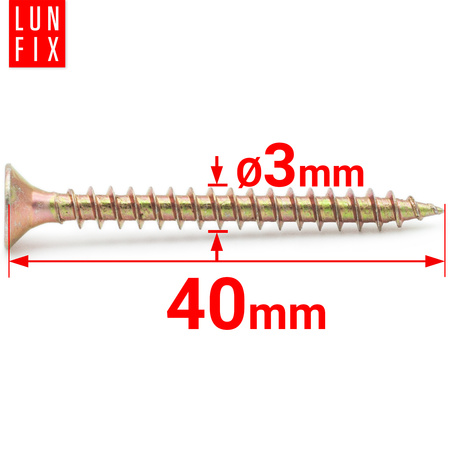 Universalschraube 3,0x40 mm 1kg 830stk Kreuzschlitz PZ1