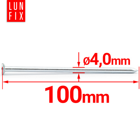 Stahlnägel 4x100 1kg Verzinkter