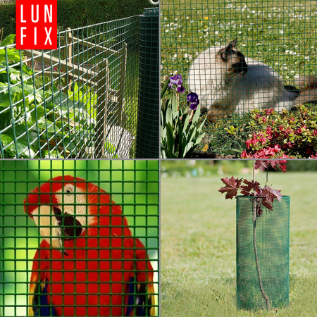 Geschweißtes Gartengitter Grün Verzinkt PVC H1m L25m Maschenweite 13x13mm Ø1,2mm