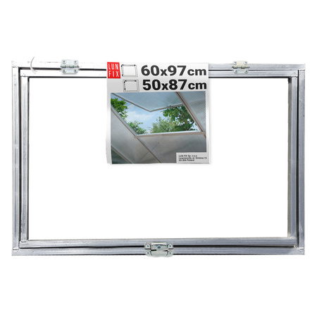 Okno dachowe do szklarni typu "domek" prostokątne Lun Fix