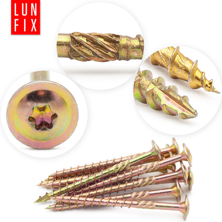 Tellerkopfschrauben 10x380 mm 25 Stück TX40