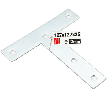Flachverbinder T-Form 127x127x25x2mm