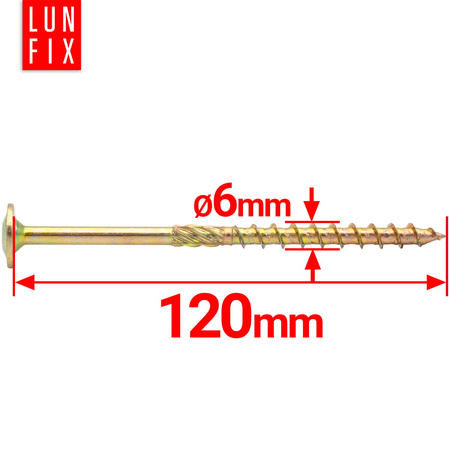 Tellerkopfschrauben 6x120 mm 50 Stück TX30