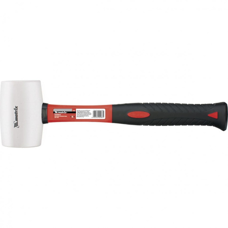 Młotek gumowy brukarski 60mm 680g biały z trzonkiem z włókna szklanego