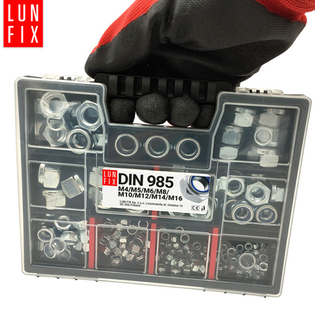 172 stück Sortiment Satz Selbstschneidende Mutter M4-M16 DIN985