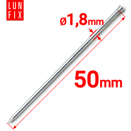 Sockelleisten Nägel 1,8x50 100g Silber Verzinkter