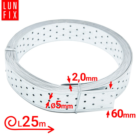 Lochband 60x2mm 25m