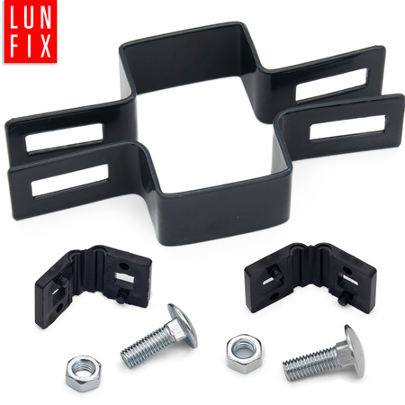 Mittelschelle Vierkant für 40x60 mm Pfosten Anthrazit