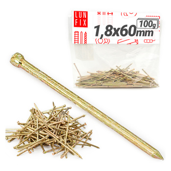 Sockelleisten Nägel 1,8x60 (100g) Golden Verzinkter