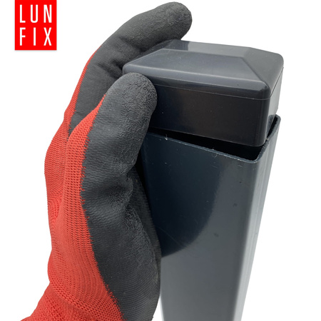 Pfostenkappen Schwarz 40x60 mm 10 Stück