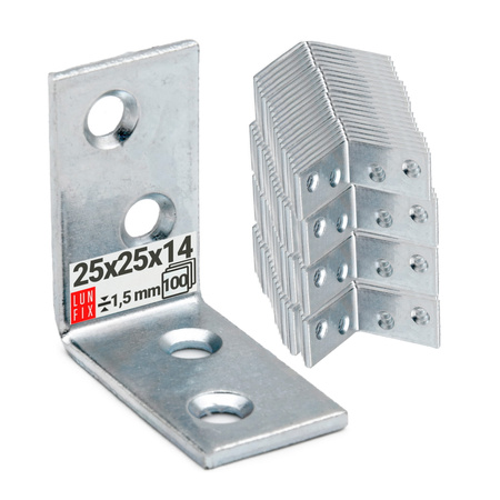 Stuhlwinkel Konstruktionswinkel 25x25x14x1,5 mm 100 Stück