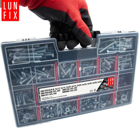 540 stück Sortiment Satz Schrauben Muttern Unterlegscheiben M5-M6