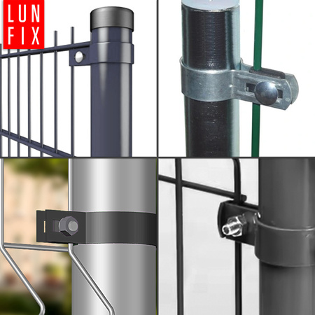 Endschelle Rund für 60 mm Pfosten Graphit