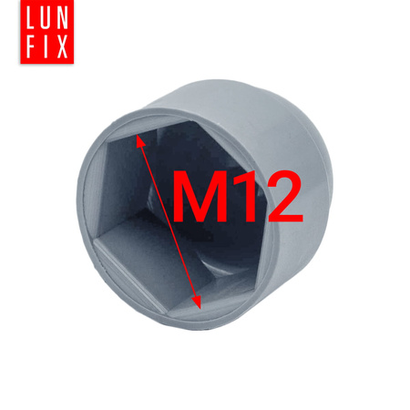 Schraubenkappe Grau M12 10 Stuck