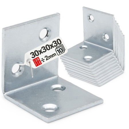 Breitwinkel Eckwinkel 30x30x30x2 mm 10 Stück