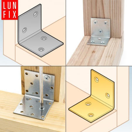 Breitwinkel Eckwinkel 40x40x40x2 mm 50 Stück