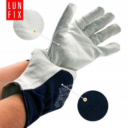 Textile Arbeitshandschuhe mit Ziegenleder Größe 10 XL