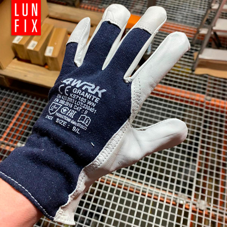 Textile Arbeitshandschuhe mit Ziegenleder Größe 11 XXL 12stk.