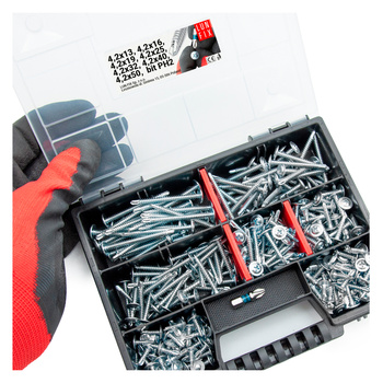 290 stück Sortiment Satz Bohrschrauben inkl. bit PH2