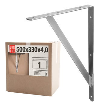 Schwerlast Konsole Wand Regal Winkel 80 kg Last 50x33cm Silber