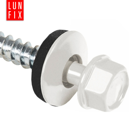 Trapezblechschrauben 4,8 x 55 mm 250 Stück Weiß RAL 9010