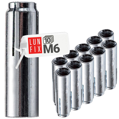 Einschlaganker M6 Spreizdübel Stahl 10stk.