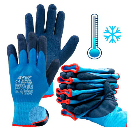 Winter-Arbeitshandschuhe isoliert wasserdicht Größe 10 XL 12stk.