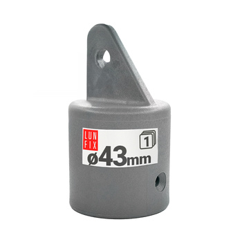 Strebenkappe zur Befestigung Grau für 42 mm Pfosten