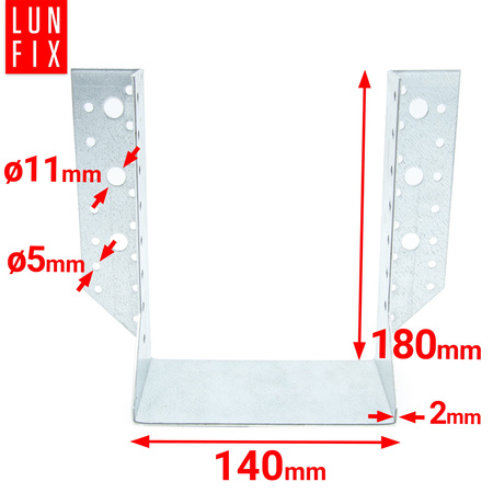 Balkenschuh Typ A 140x180mm