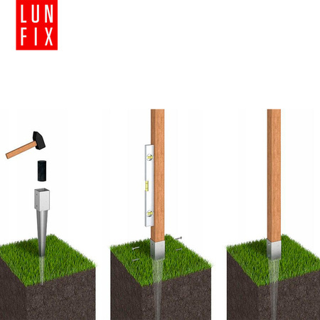 Einschlag-Bodenhülse Ø90mm 750 mm